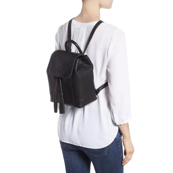 Tory Burch Thea Leather Pebbled Backpack NWOT - Picture 7 of 14